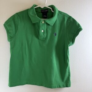 Polo Ralph Lauren Kids Lime Green Short Sleeve Polo Shirt, Size Large (12-14)